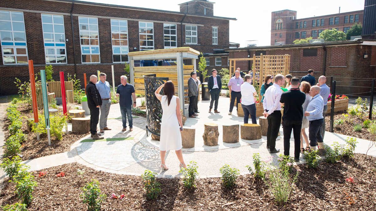 Peace Garden constructed at Hathershaw College by volunteers from the project - Courtesy of Laing O’Rourke
