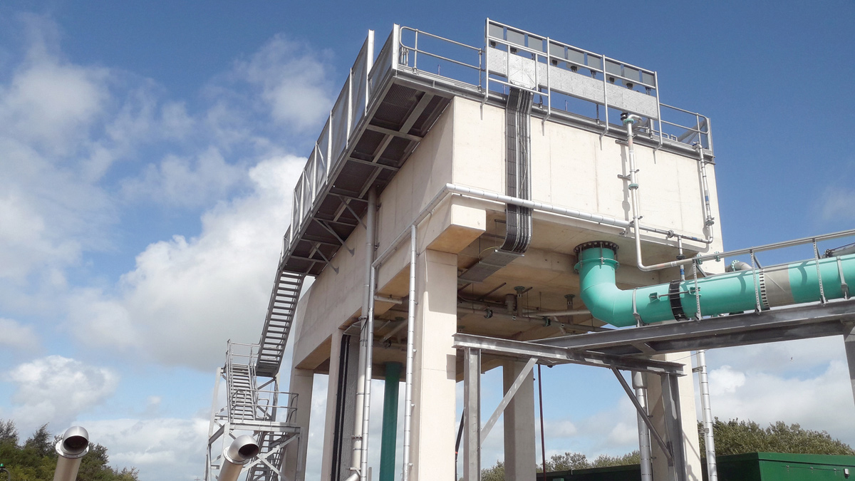 Elevated inlet works (August 2019) - Courtesy of United Utilities
