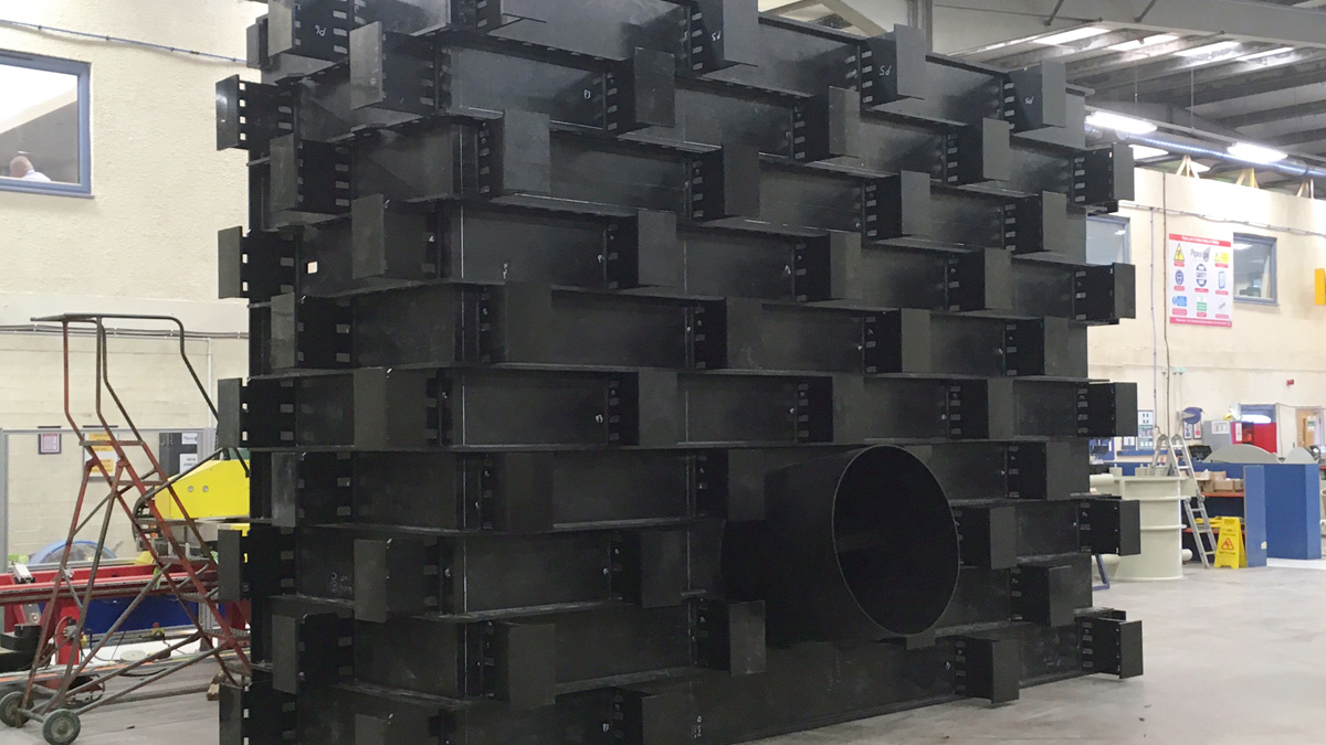 Half of the PIPEX px stilling basin ready for delivery to site - Courtesy MMB