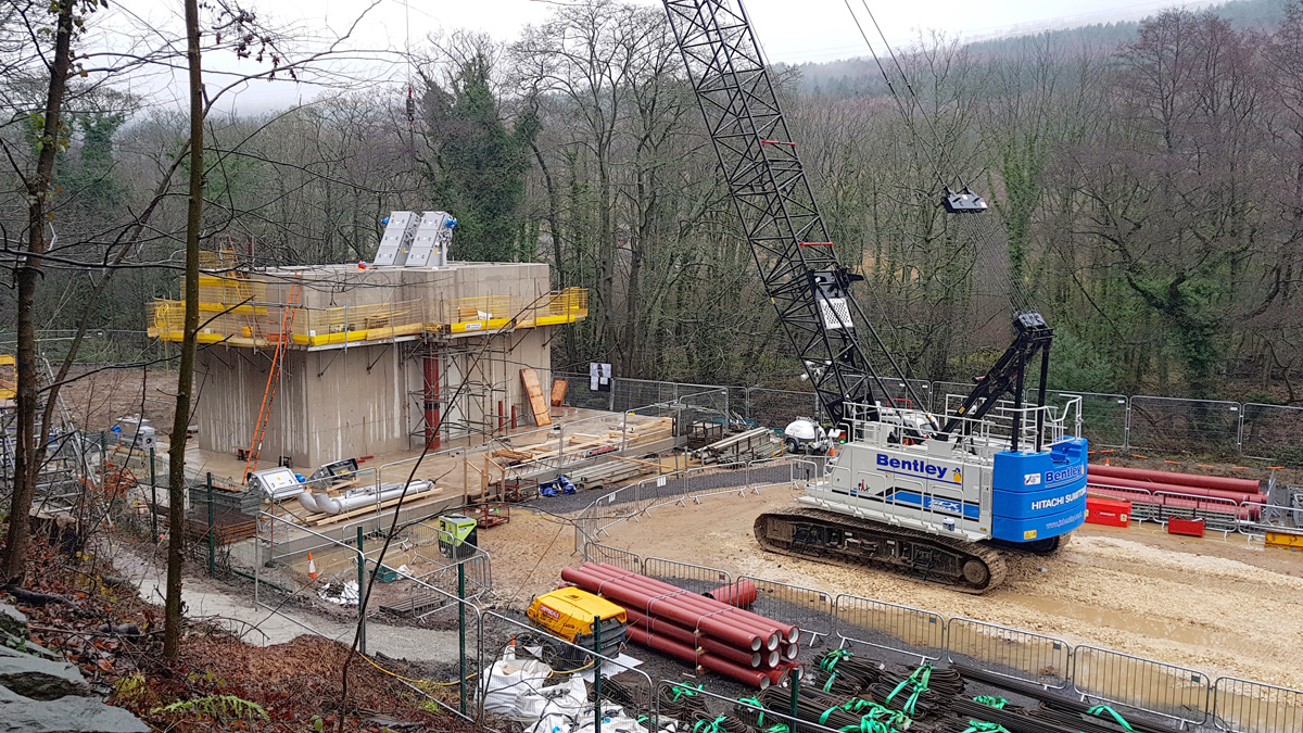 New inlet works during installation of the fine screens (December 2018) - Courtesy of MMB