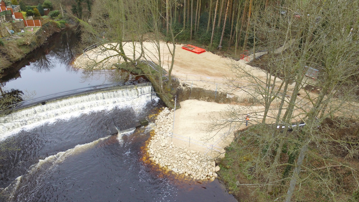 Overview of the Causeway at the entrance to the River Don - Courtesy of Ward and Burke