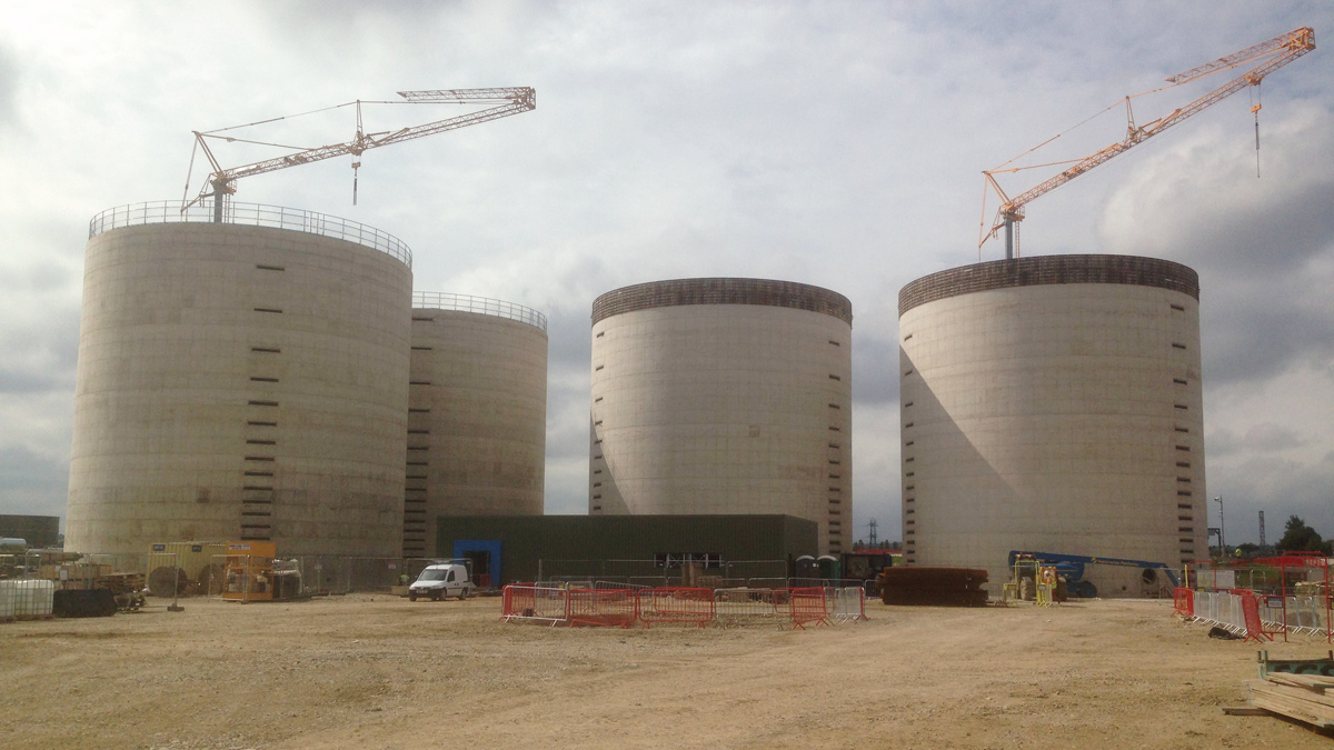 Digesters under construction - Courtesy of Black & Veatch