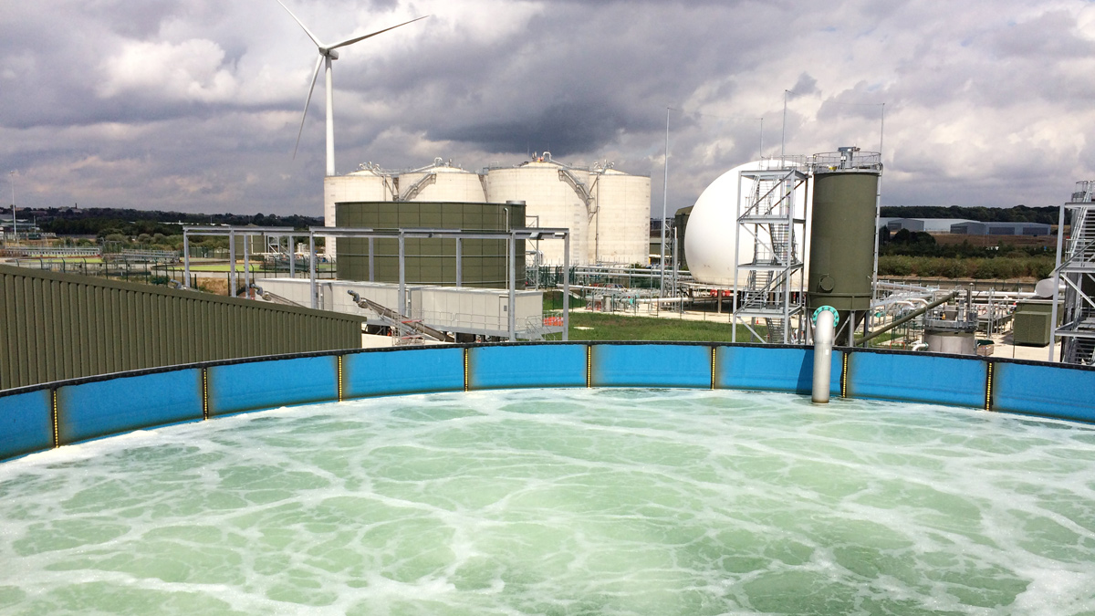 Knostrop LTP undergoing aeration testing - Courtesy of Black & Veatch