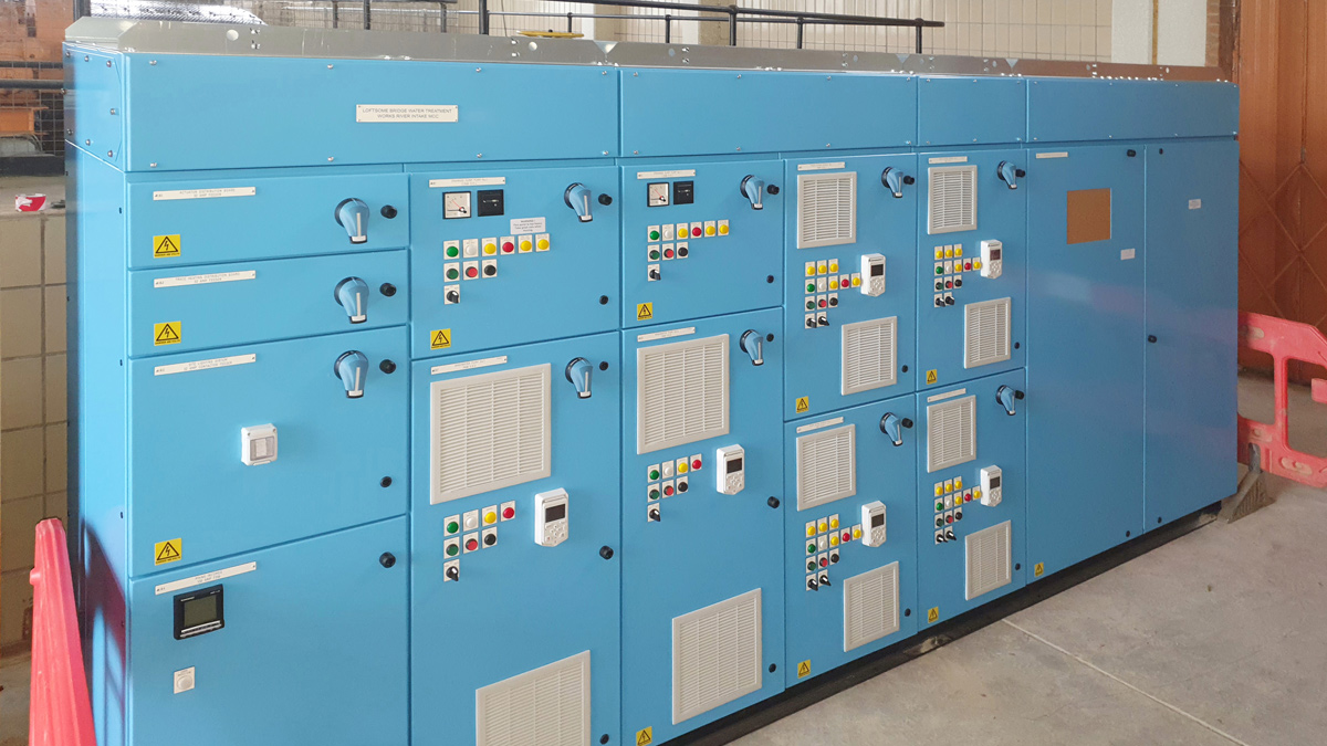 MCC panel from TAP, fully assembled ready for commissioning - Courtesy of Yorkshire Water & Ward and Burke