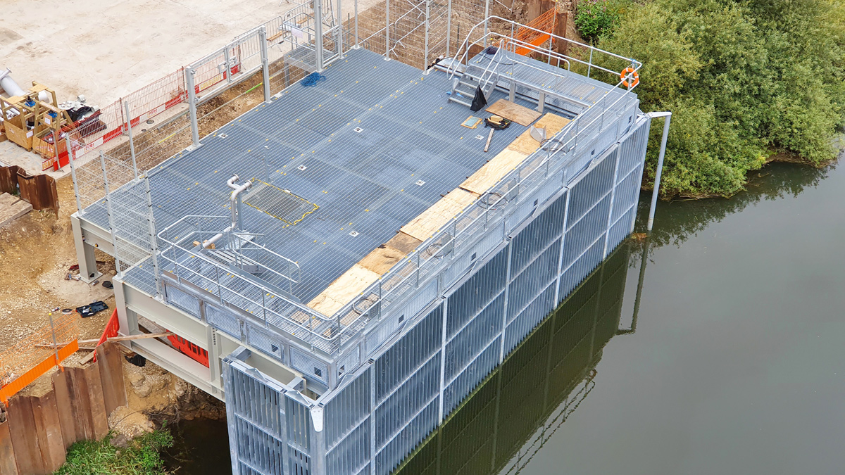 Intake structure near completion - Courtesy of Yorkshire Water and Ward & Burke