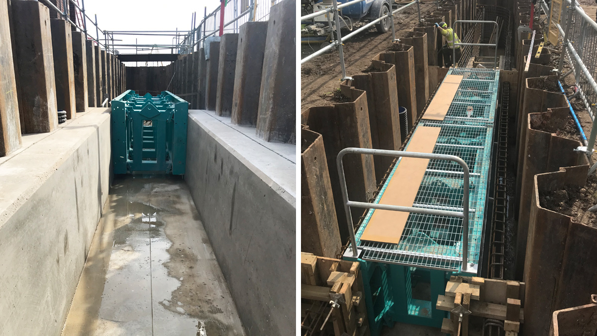 Bespoke shutter to provide the required wall tolerance - Courtesy of Ward & Burke