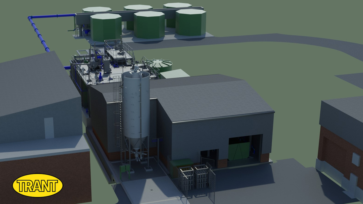 3D render of the metaldehyde removal plant - Courtesy of Trant Engineering