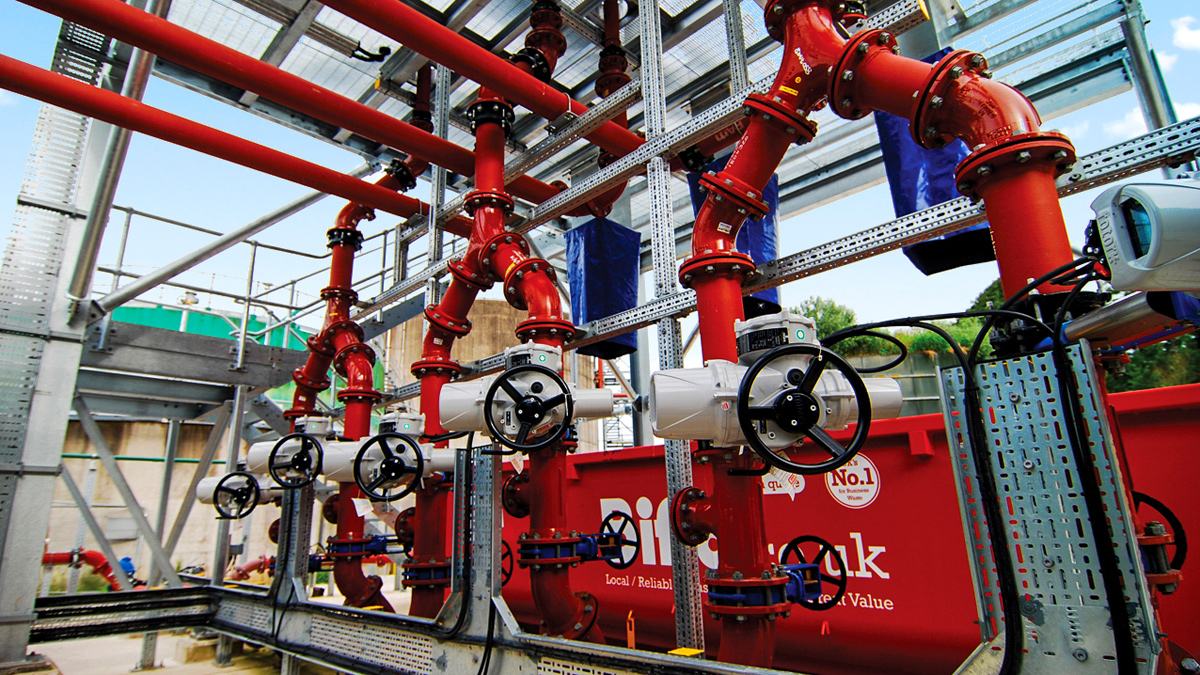 Automated Strainpress feed installation - Courtesy of Galliford Try