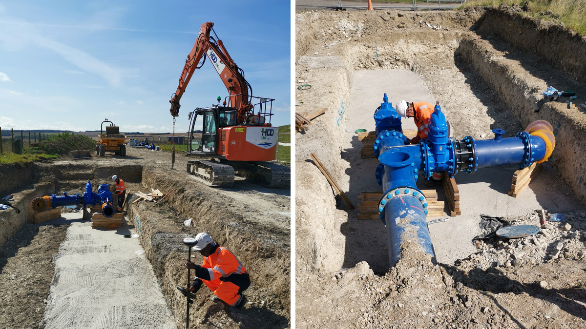 Lark Hill pipework installation - Courtesy of SMB