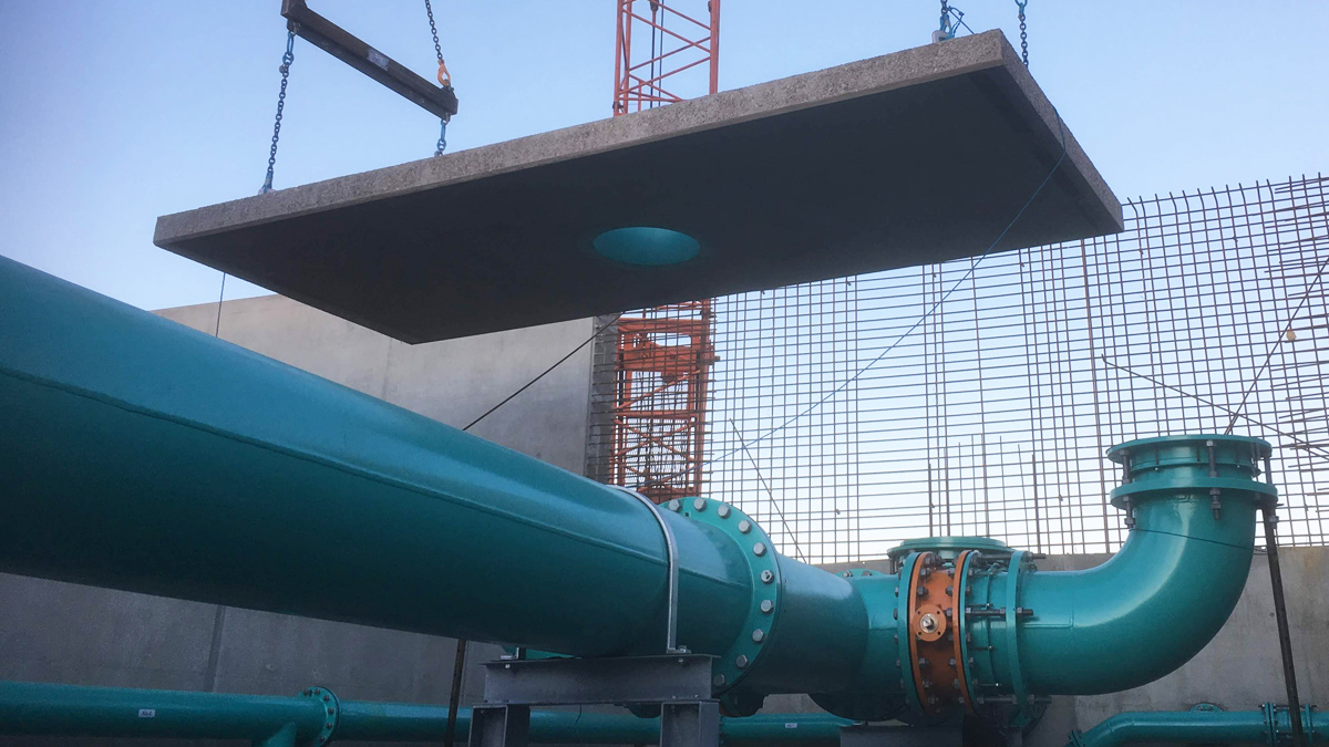 Precast panel construction - Courtesy of MWHT