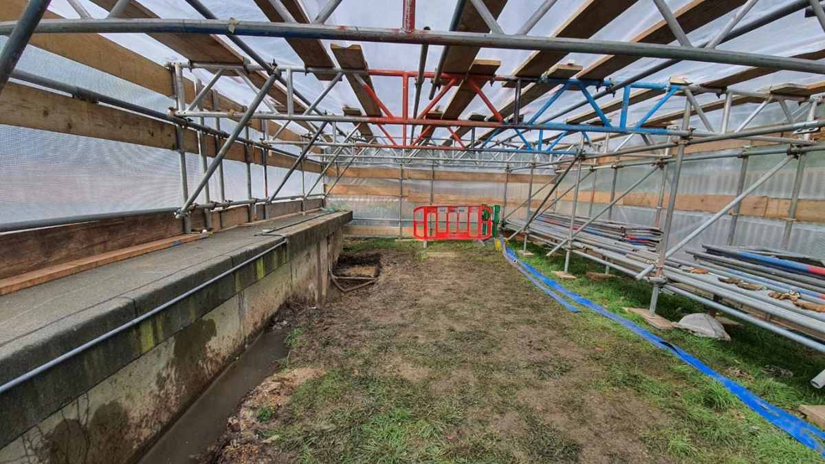 College Avenue contact tank construction site - Courtesy of Stonbury