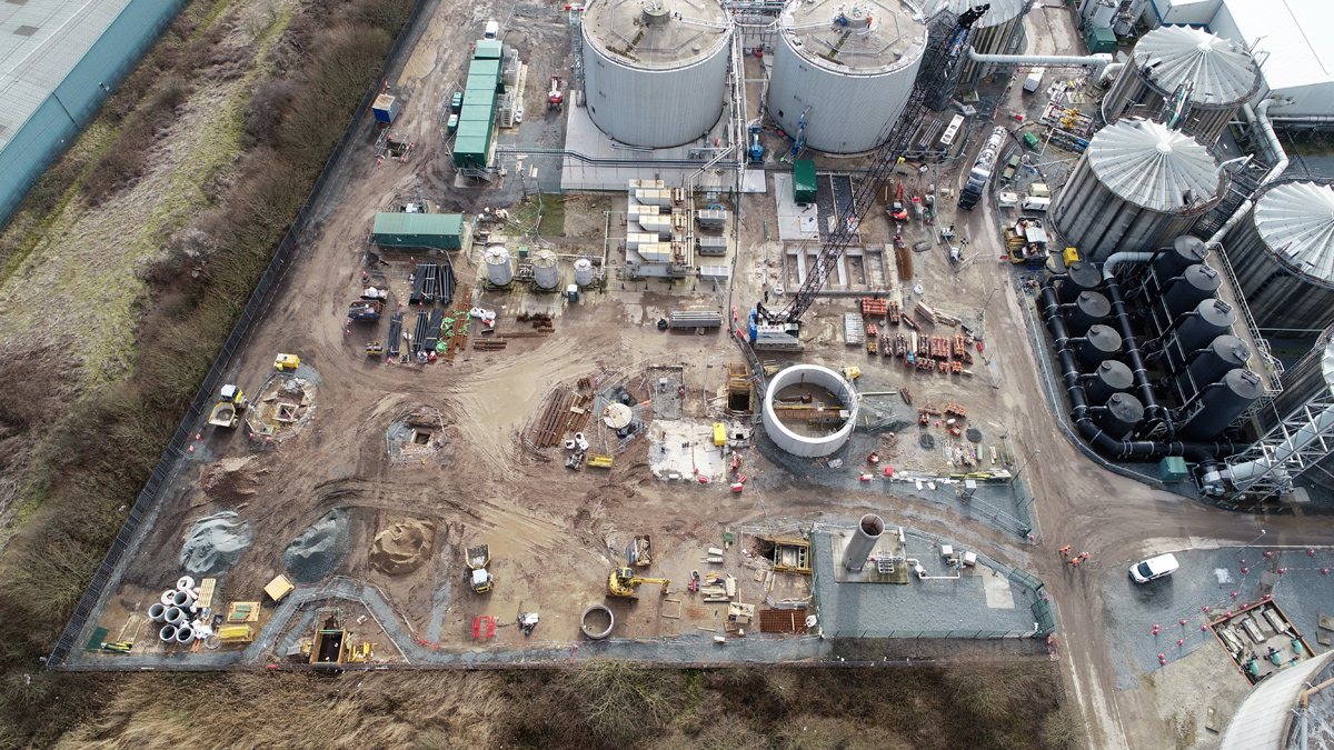 New sludge import facility under construction - Courtesy of MMB