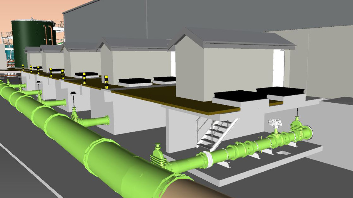 3D model of the DAF plant inlet manifold shown on BIM360 Glue - Courtesy of ESD