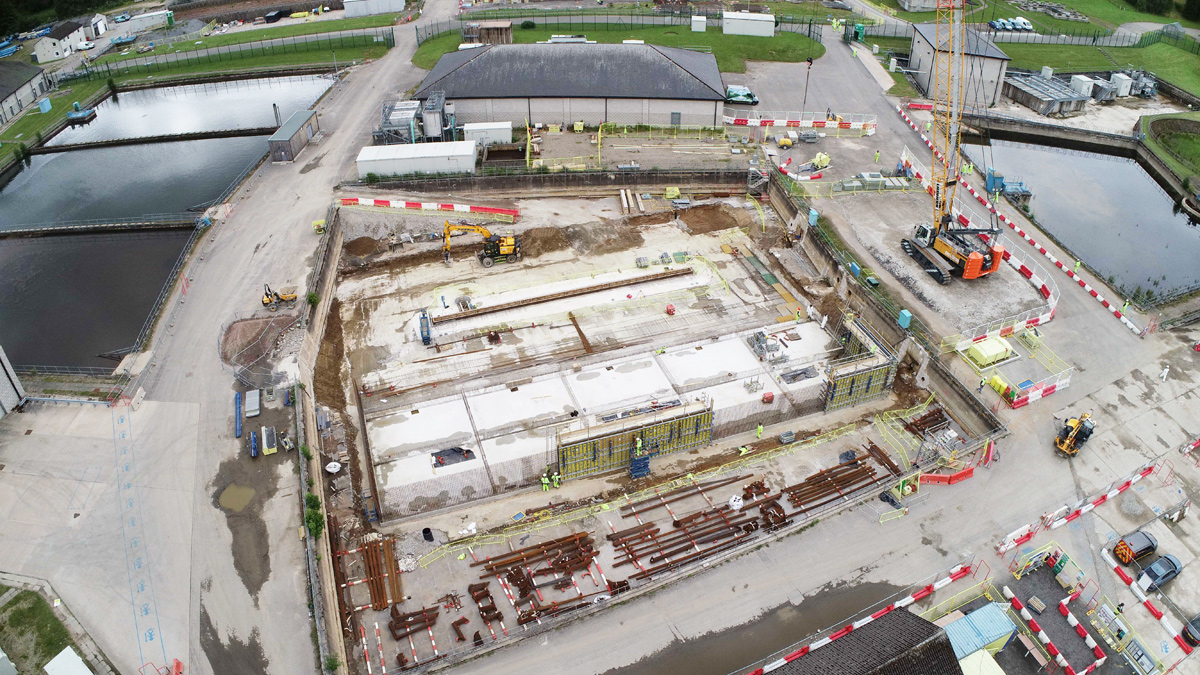 DAF plant construction within redundant slow sand filters - Courtesy of ESD