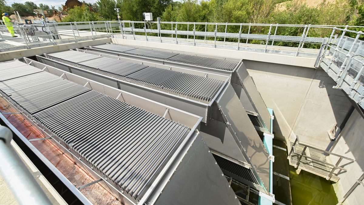 Clarifier lamella plates - Courtesy of South East Water