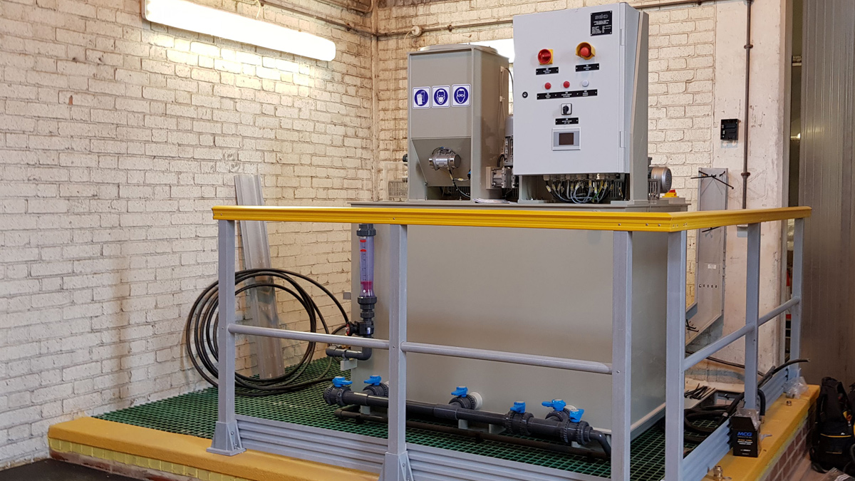 Poly preparation/batching unit - Courtesy of Essex & Suffolk Water