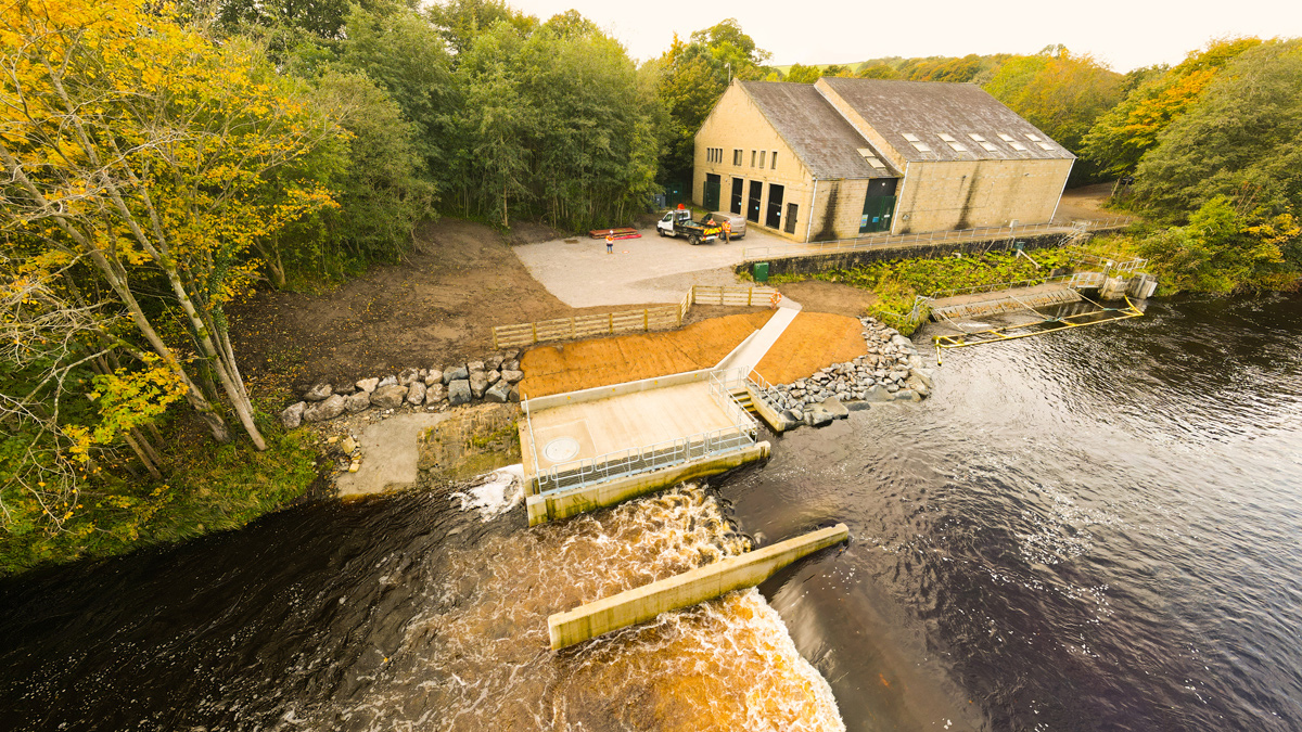 The completed Lobwood Fish Pass - Courtesy of Ward & Burke