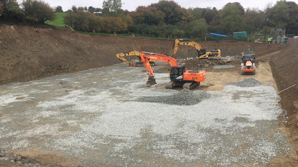 Mud mat preparation - Courtesy of NI Water