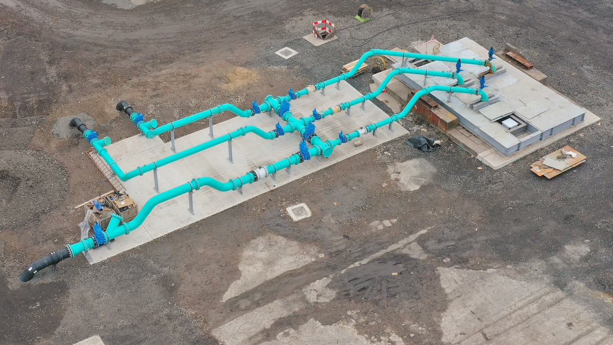 Mine shaft with new pumping arrangement - Courtesy of JN Bentley