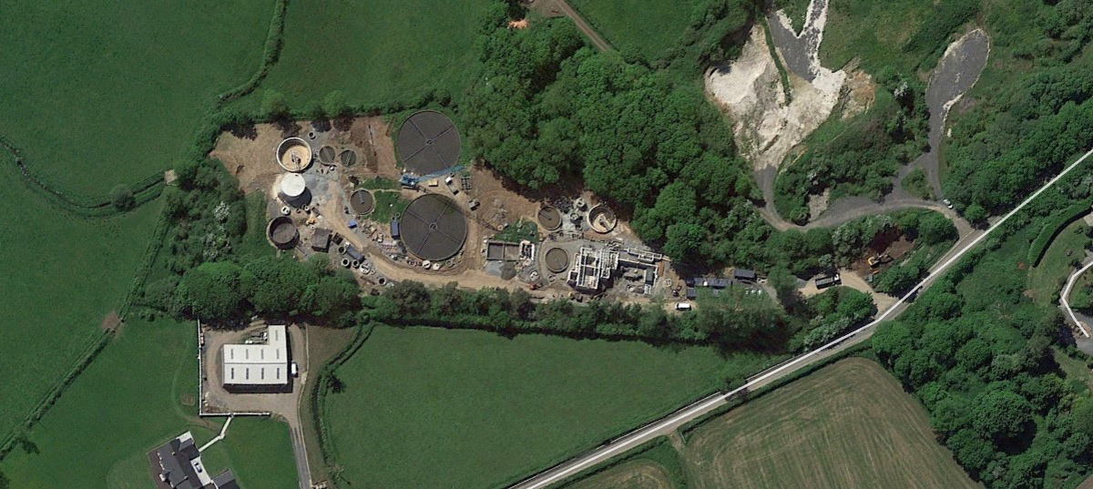 Google image (May 2018) of Maghaberry WwTW in construction progress - Courtesy of Atkins