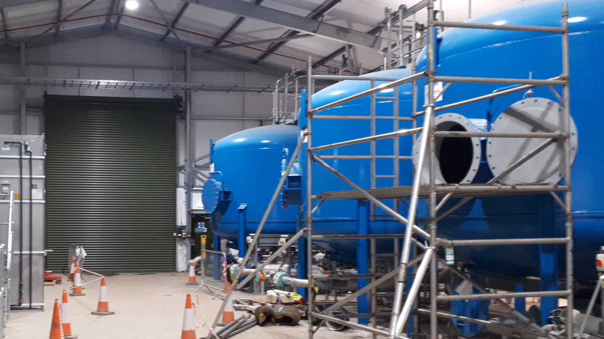 Commissioning works within the treatment building - Courtesy of MMB