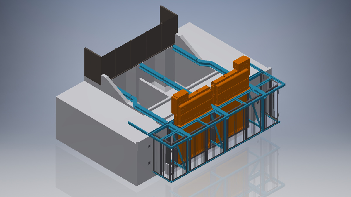 Otterbourne abstraction intake structure - Courtesy of BTU Utilities