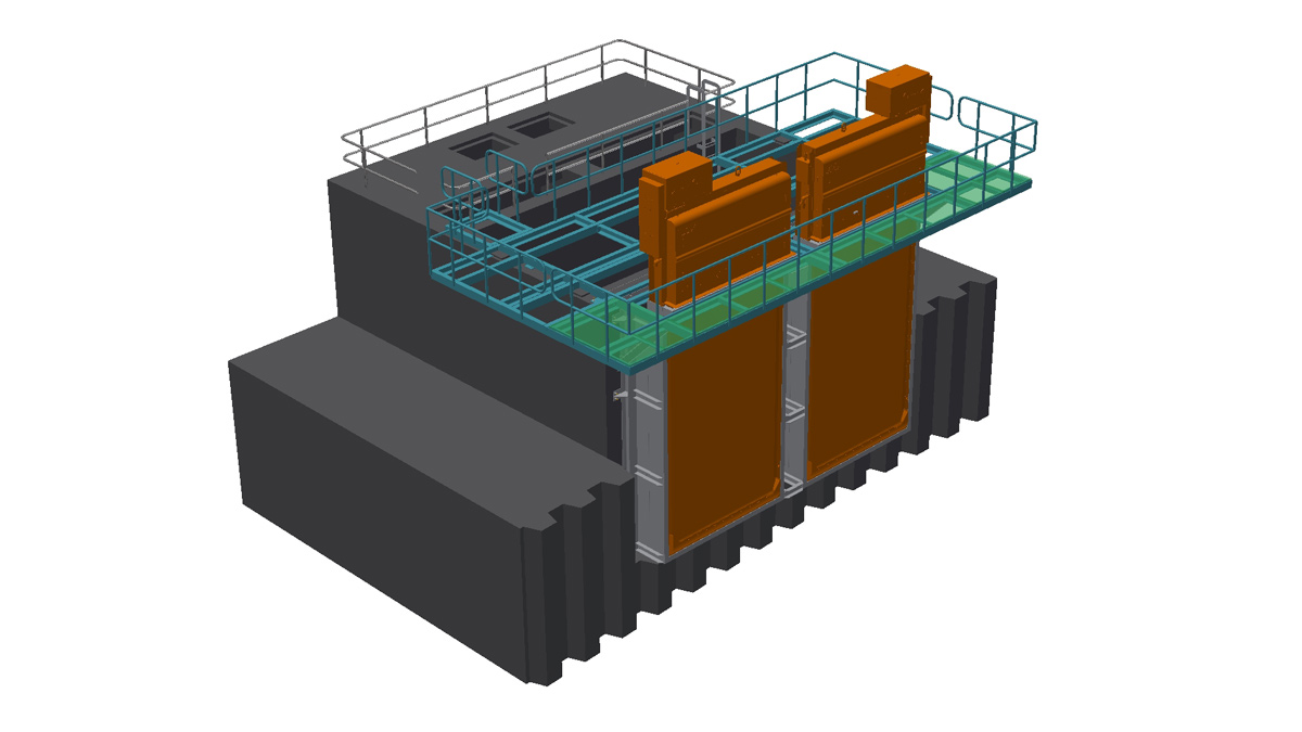 Hardham abstraction intake structure - Courtesy of BTU Utilities
