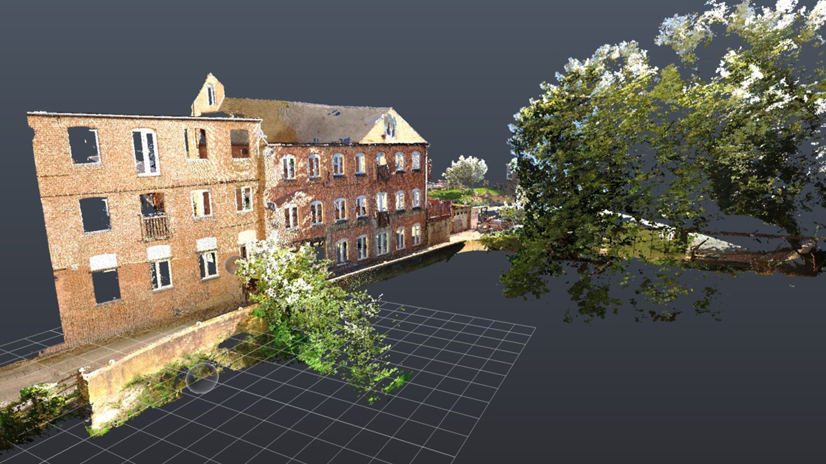 Screenshot from 3D point cloud of Old Mill Bridge - Courtesy on nmcn PLC