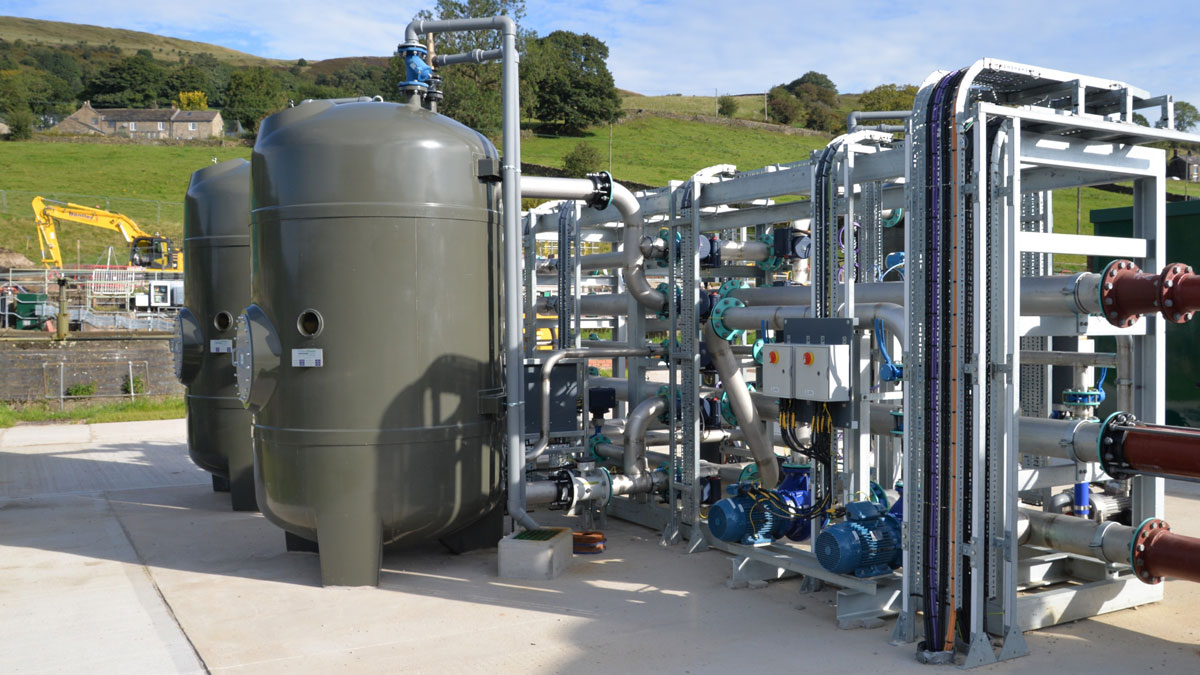 FilterClear installation at Hayfield WwTW - Courtesy of Bluewater Bio Ltd