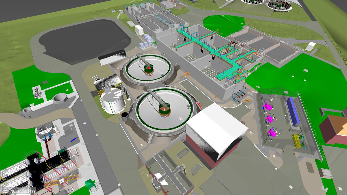 BIM model of Ashbourne STW - Courtesy of MWHT