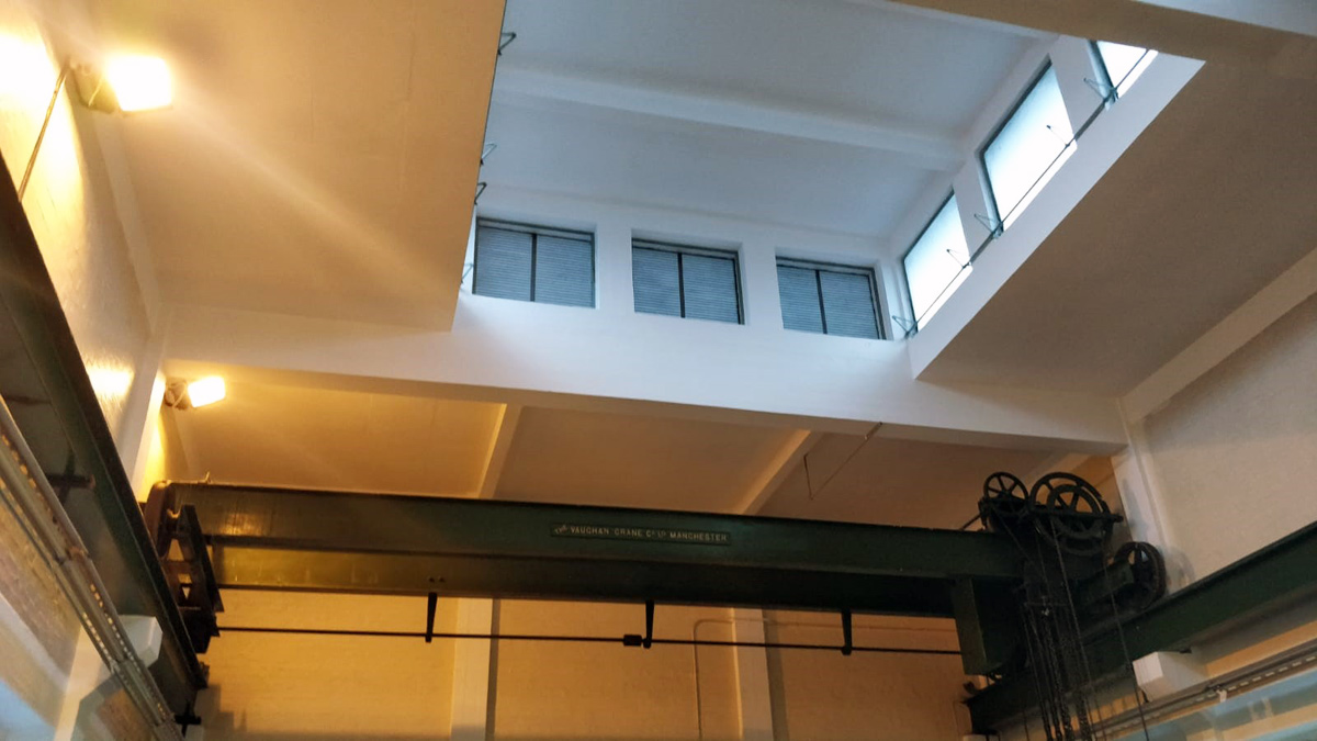 Main hall interior concrete repairs - Courtesy of Enisca Browne