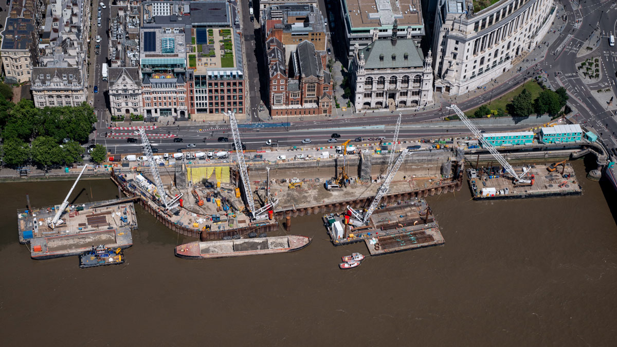 Aerial view of the site - Courtesy of FLO JV/Tideway