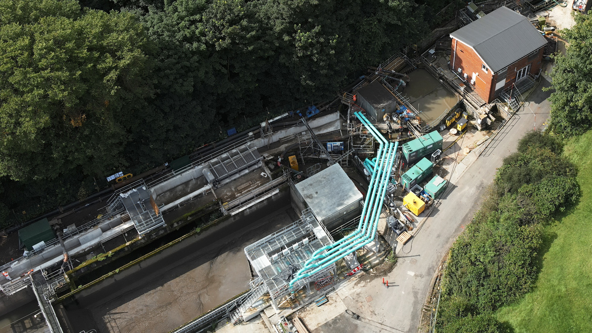 Darwen WwTW inlet channel modifications - Courtesy of United Utilities