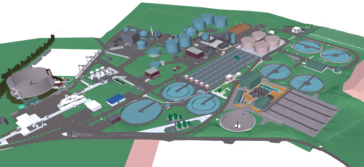 Burnley WwTW with new assets - Courtesy of United Utilities