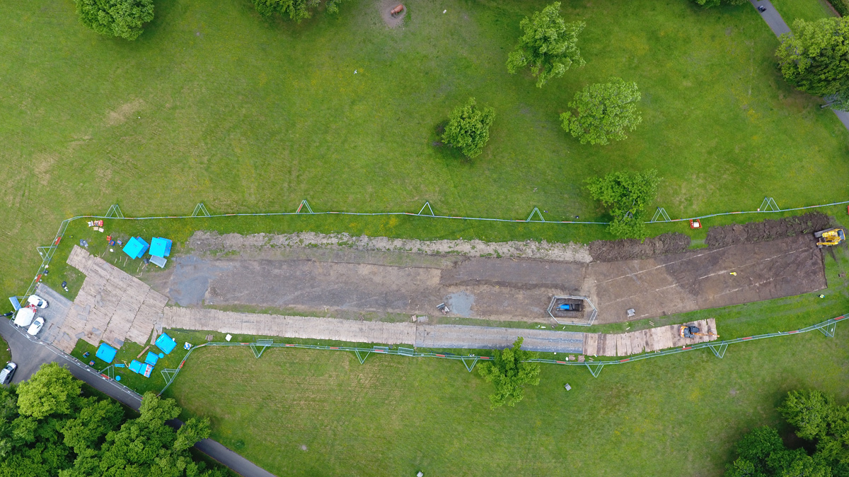 Work at Bellahouston Park, Glasgow - Courtesy of Paul Milligan, Caledonia Water Alliance