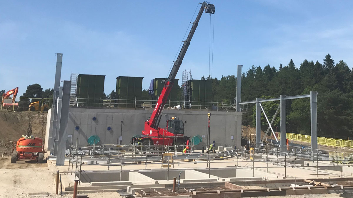 Construction progress July 2021: Lower level - Courtesy of ESD