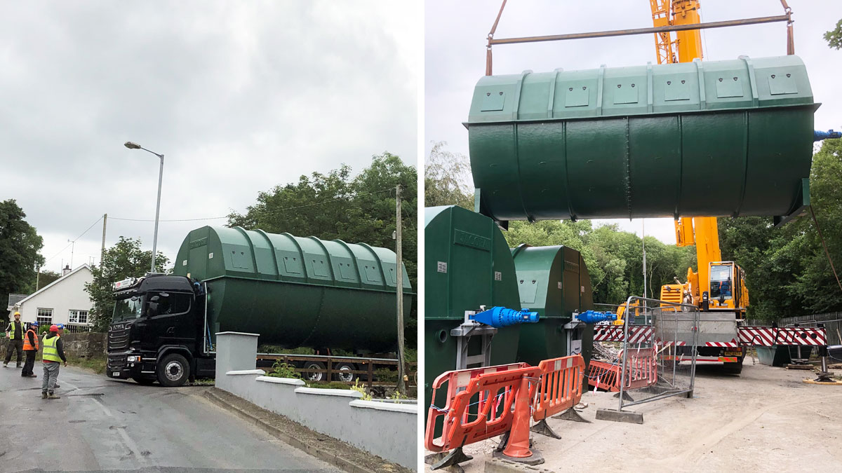 Delivery and installation of RBCs - Courtesy of Deane Public Works