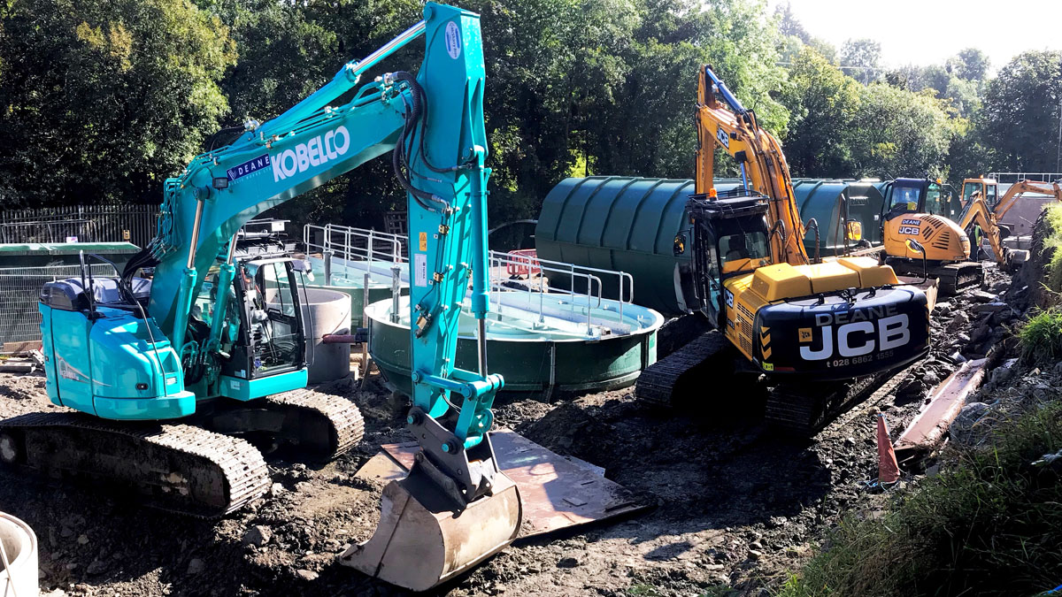 Specialist plant, including a zero tail machine, was employed for the tight site - Courtesy of Deane Public Works