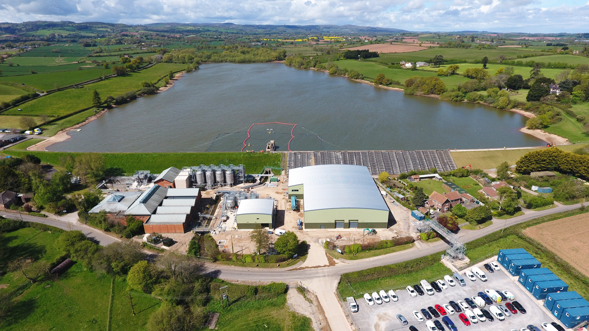 Durleigh WTC and reservoir - Courtesy of Wessex Water
