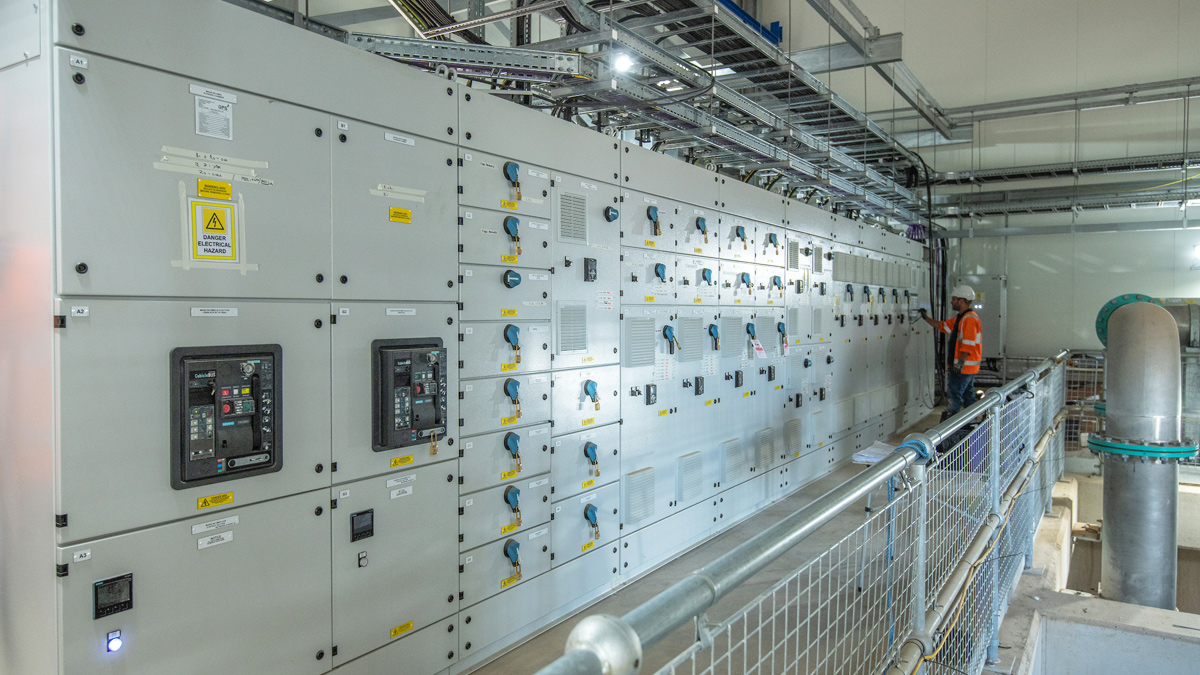 Low lift pump area MCC - Courtesy of Wessex Water