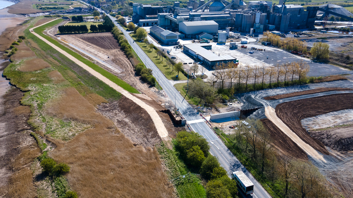 West and CEMEX embankments - Courtesy of DC Imaging