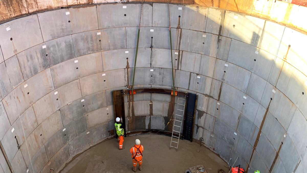 Launch pit prepared for first drive - Courtesy of United Utilities and Advance-plus