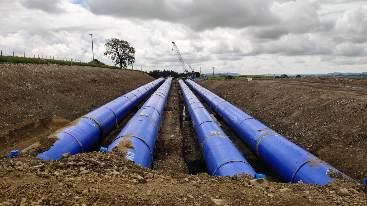 The excavation was stepped across the easement to reduce earthworks - Courtesy of MMB