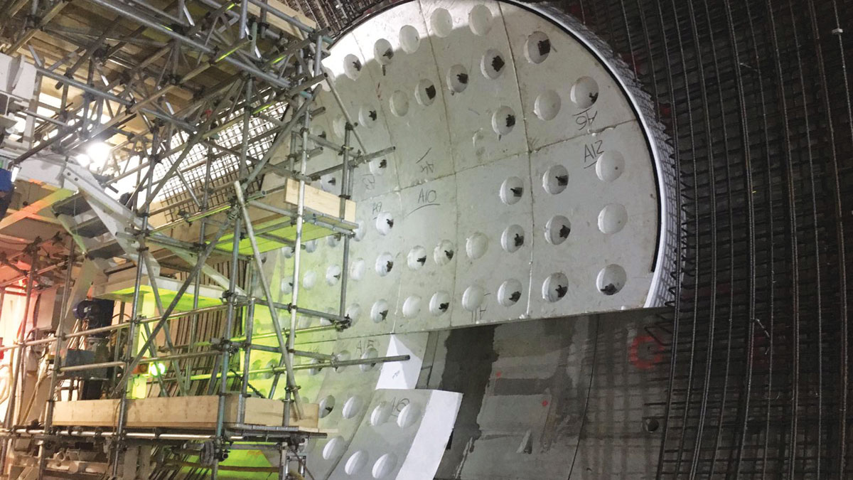 Reinforcement fixing for main tunnel secondary lining - Courtesy of FLO JV/Tideway