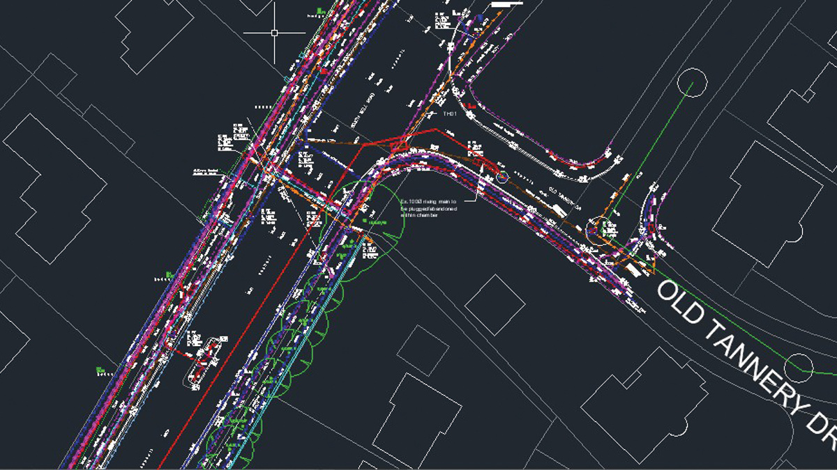 GPR survey results in AutoCAD 3D model - Courtesy of nmcn PLC