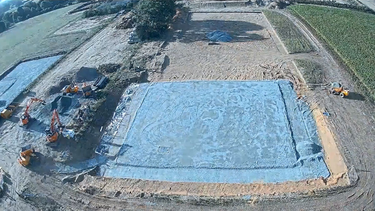 Groundworks at Horstead Storage Reservoir - Bell Formwork preparing the groundwork and base slab - Courtesy of @one Alliance
