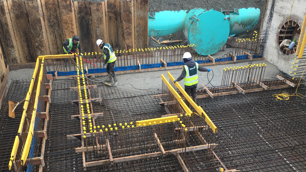 Steelwork on the overflow chamber - Courtesy of GRAHAM