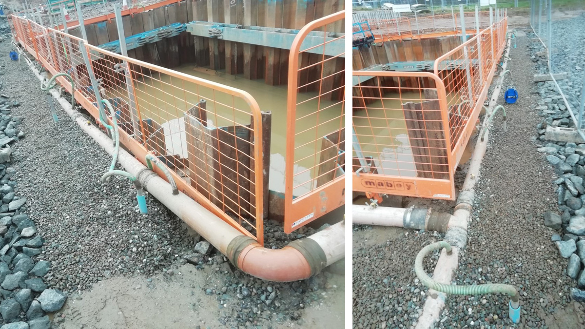 Figure 1: An example of a suction well system in Glasgow - Courtesy of OGI Groundwater Specialists