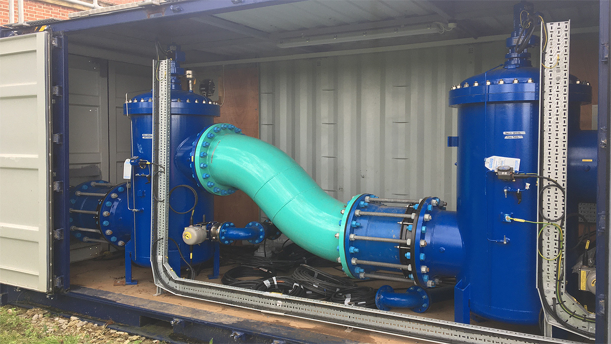 50 micron and 10 micron self-backwashing filtration equipment supplied by Bollfilter UK Ltd - Courtesy of MMB