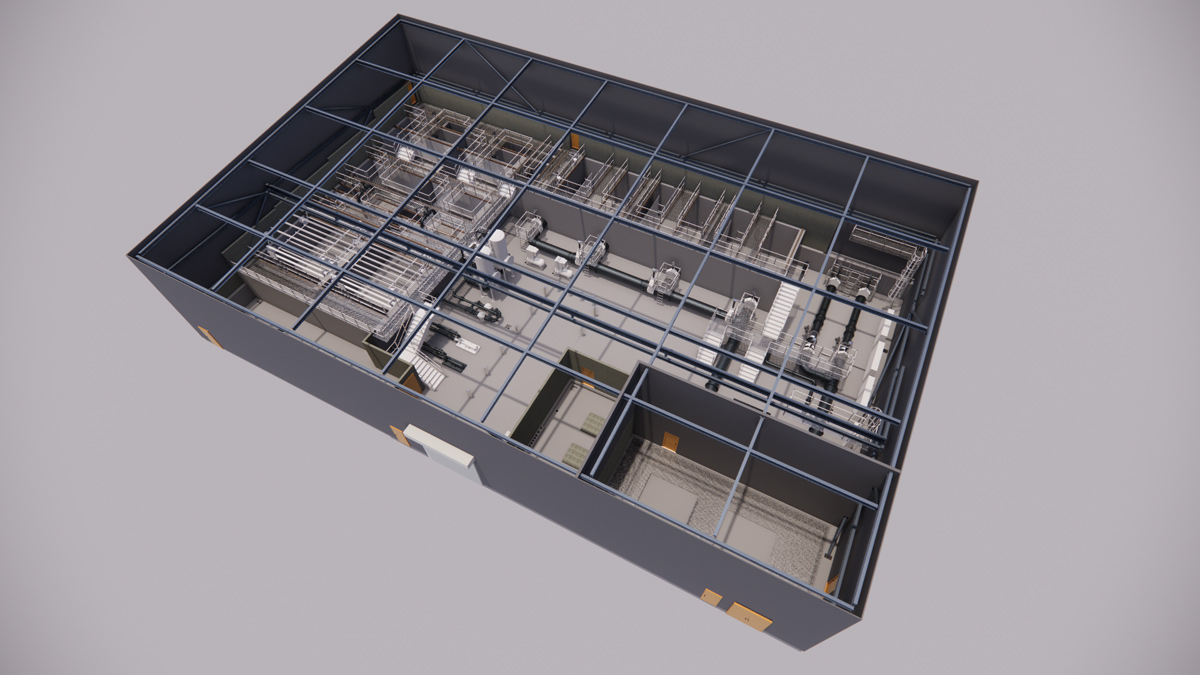 Inlet building model - Courtesy of ESD